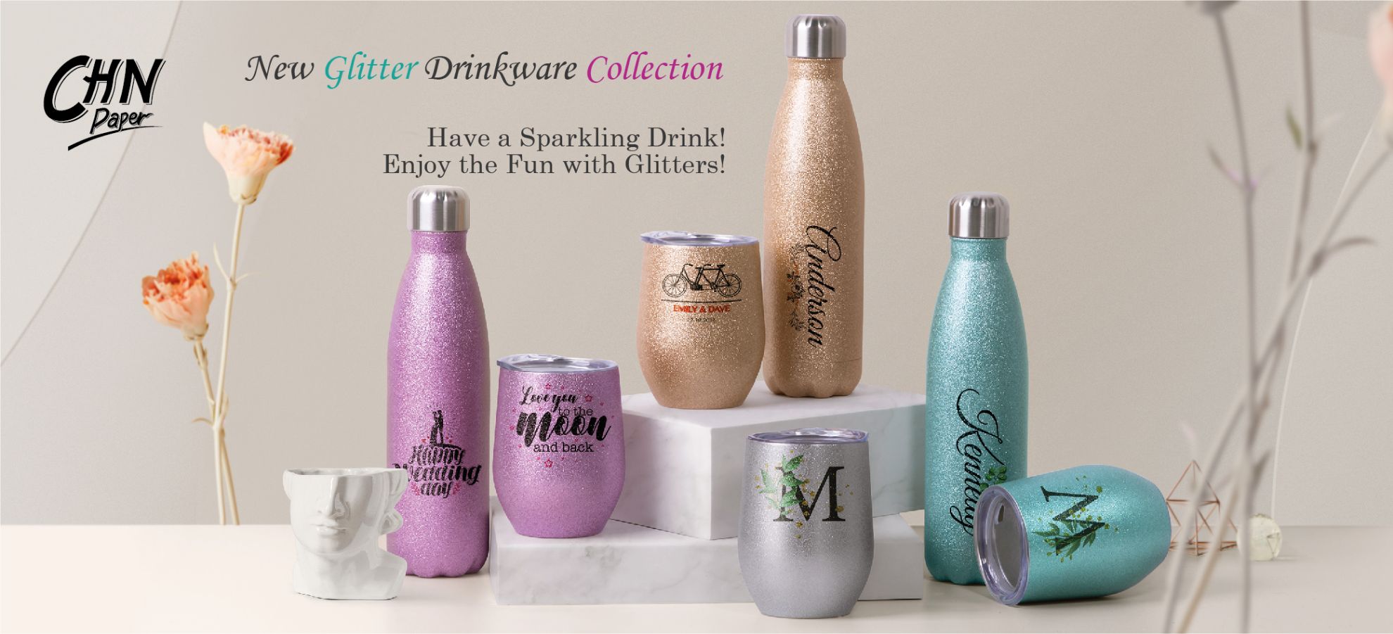 Glitter Drinkware Collection